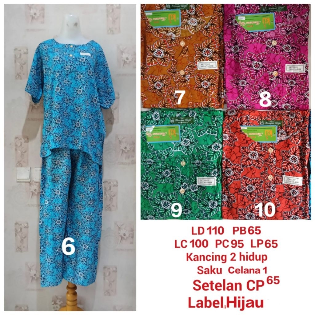 Kencana Ungu Asli Setelan CP K2 LD 105-110cm Label Hijau