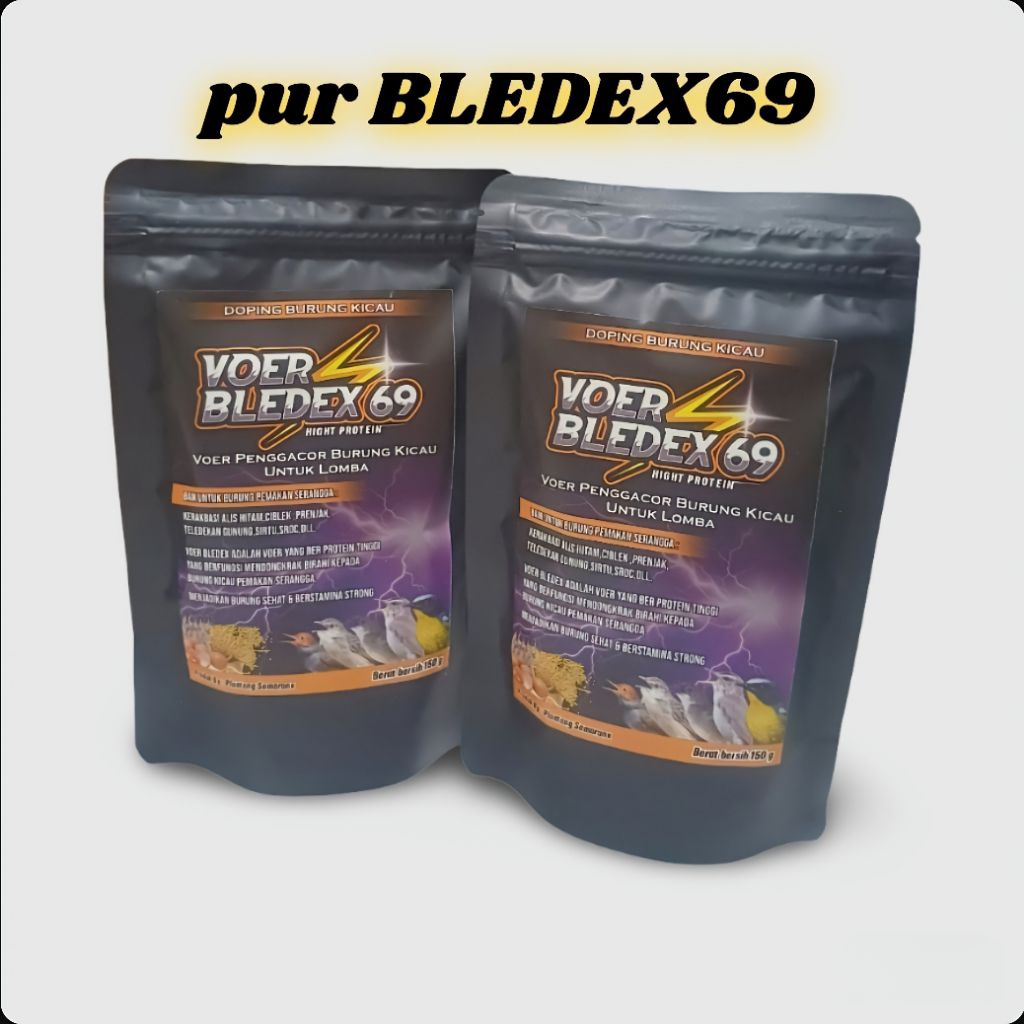 makanan burung kicau pur  bledex69 150 gram | pur burung halus penyetabil kicau voer vitamin protein