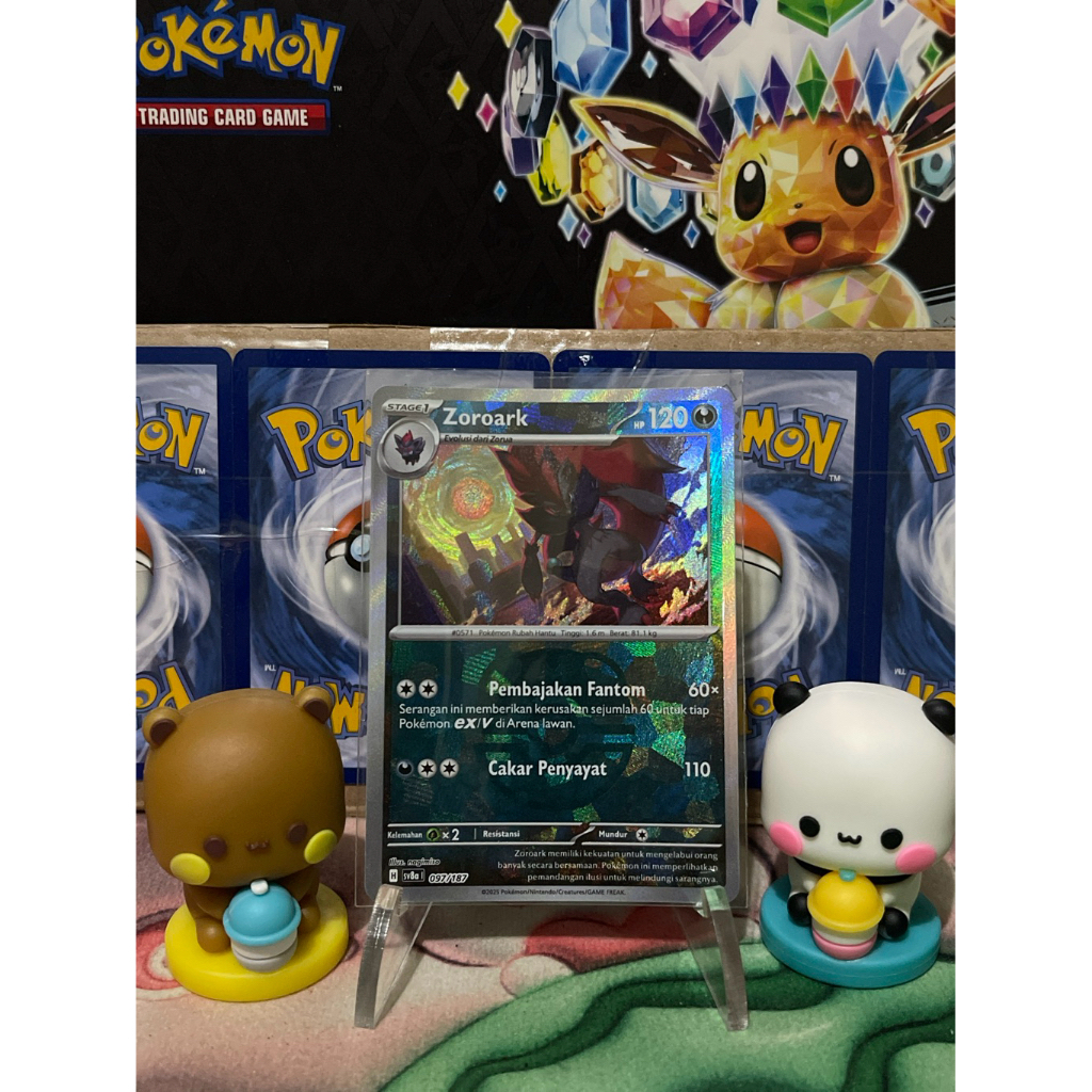 Zoroark (MASTER BALL) sv8a 097/187 Kartu Pokemon TCG Trading Card Game Indonesia Original