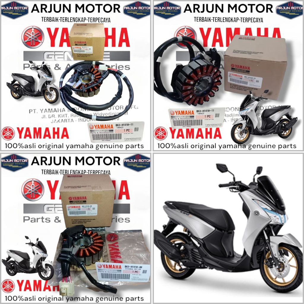 spull spul stator assy b63 aerox 155 lexi original ori asli yamaha ygp b63-h1410-00/11
