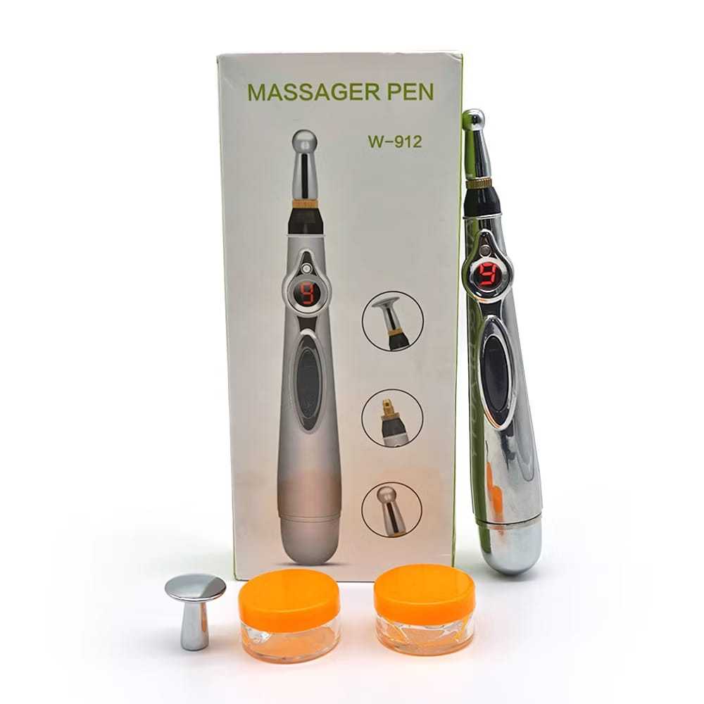 Terlaris Pena Akupuntur + Cream / PENA PIJAT TERAPI REFLEKSI ELEKTRIK MASSAGE PEN AKUPUNTUR LISTRIK 