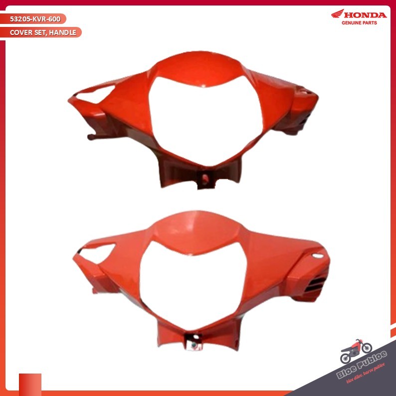 Cover Batok Depan Honda Revo 100/53205KVR600FMV-53205KVR600PEO/COVER SET, HANDLE WINNING RED-COVER S