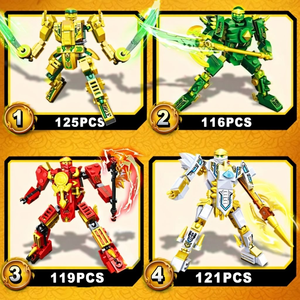 OBM9092 Mainan anak edukasi balok susun bricks block serial Ninja