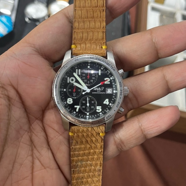 ANA Airlines Chronograph Japan Vintage Watch