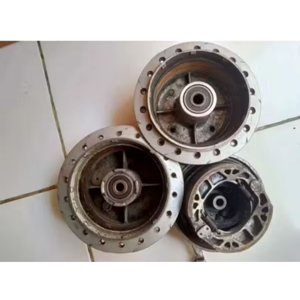 Tromol depan belakang 1 paket tutup tromol motor Honda Supra grand prima legenda Astrea Star C70 bar