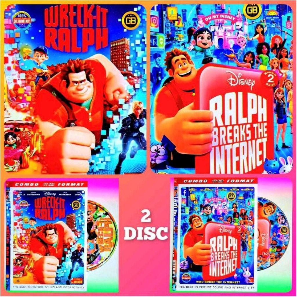 KASET DVD ANAK ANAK CARTOON DISNEY WRECK IT RALPH BREAKS THE INTERNET