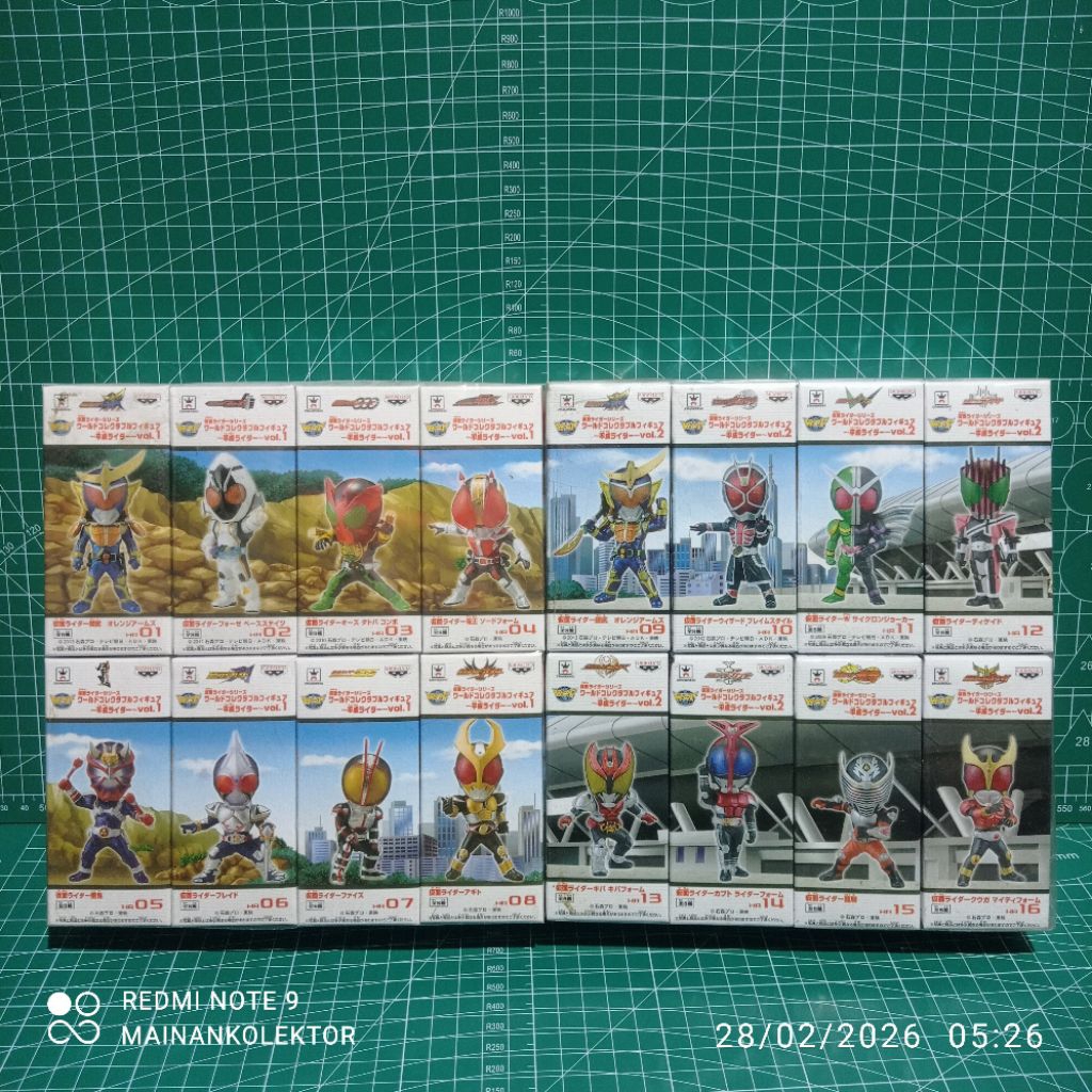 Original BANPRESTO BANDAI  Action Figure Kamen Rider Heisei WCF Kamen Rider Kuuga, Agito, Ryuki. Fai