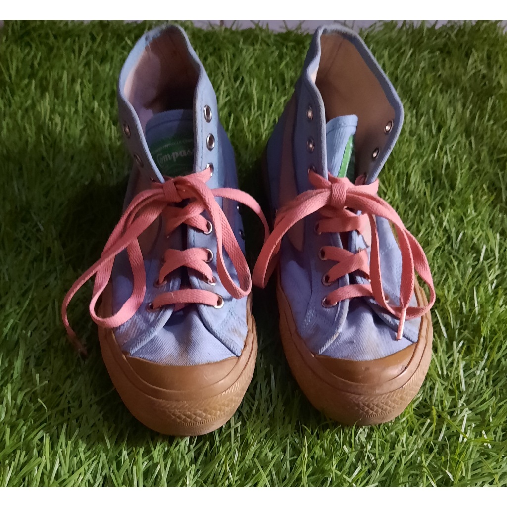 Second Sepatu Compass Gazelle High Matcha Blue Size 38