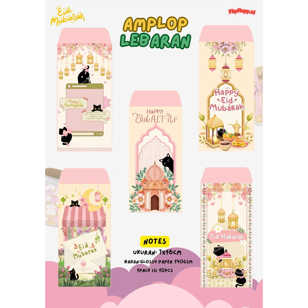 Amplop THR / Amplop Lebaran / Amplop Anak / Amplop Idul Fitri / Amplop Lebaran Anak Lucu & Estetik