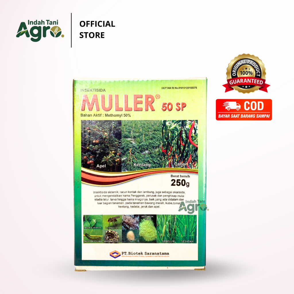 INSEKTISIDA MULLER 50SP 250 gram Methomyl 50%
