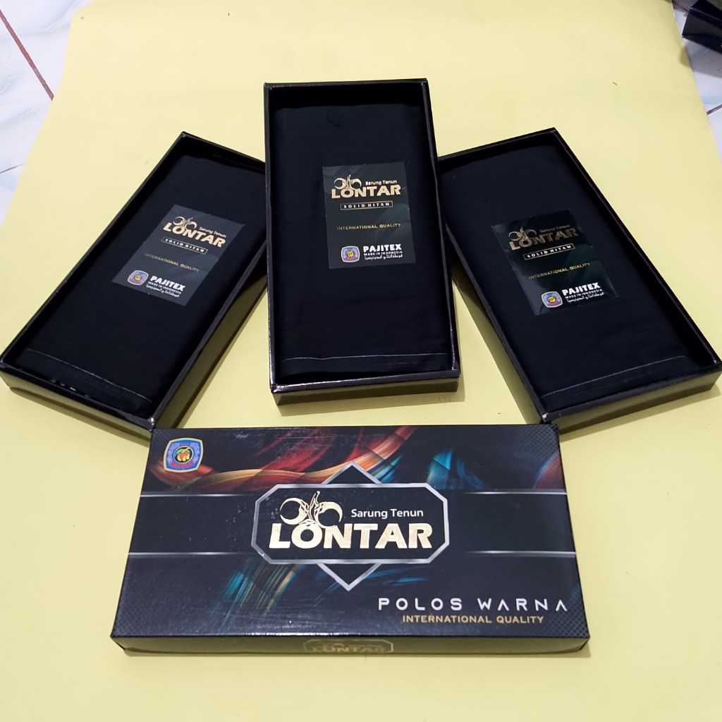 Sarung LONTAR HITAM/Sarung Cap Lontar/Sarung Pria Kualitas Bagus Harga STerjangkau/Sarung Lontar hal