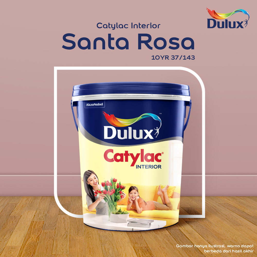 CAT TEMBOK SANTA ROSA DULUX CATYLAC INTERIOR - 5 KG CAT SANTA ROSA 10YR 37/143 CAT TEMBOK DULUX CATY