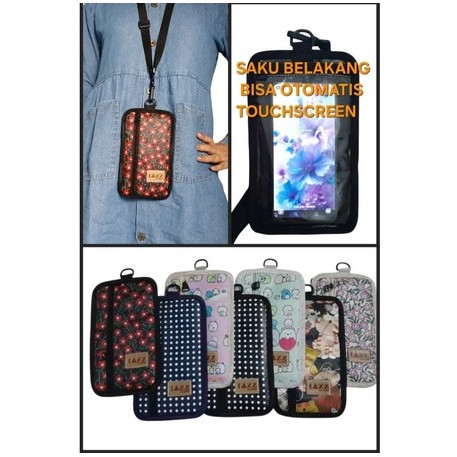 TAS HP GANTUNG MERK "TAZZ" TOUCHSCREEN PRIA WANITA DOMPET UANG HP TAS SELEMPANG HP TAS HANDPHONE CAR