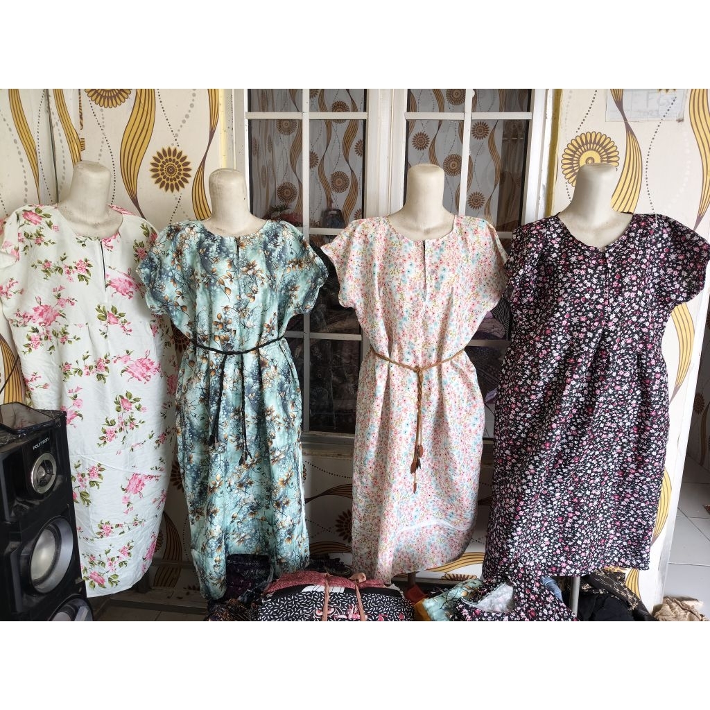 daster rijek busui frenly casual resleting jumbo terlaris , terbaru