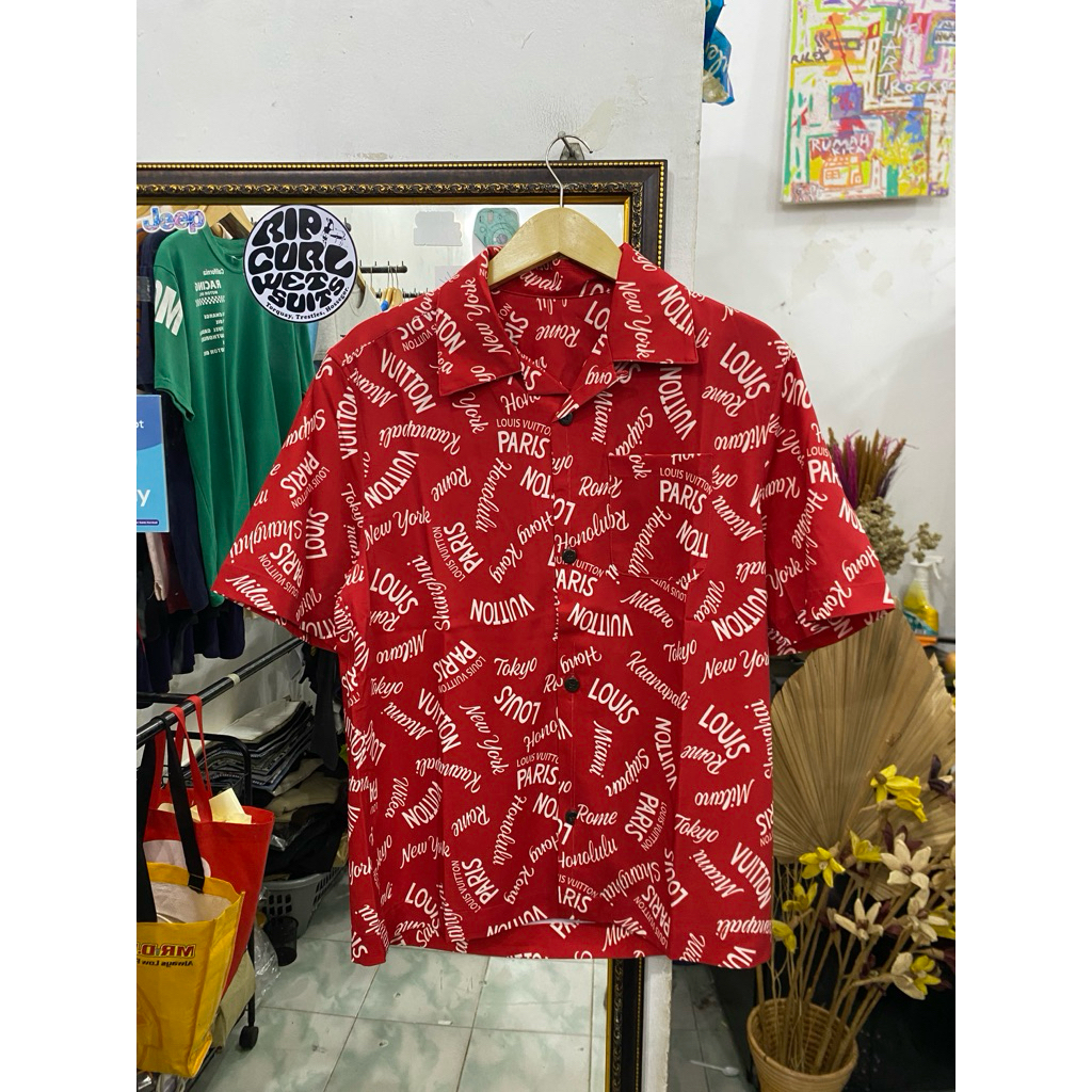 kemeja open collar Louis Vuitton original