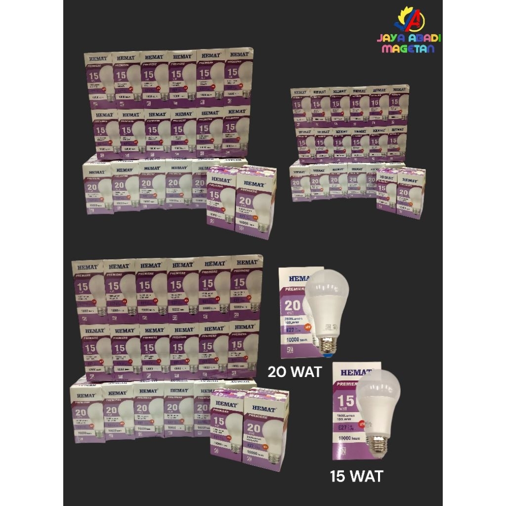 HEMAT LAMPU LED HEMAT PREMIERE 15/20 WATT