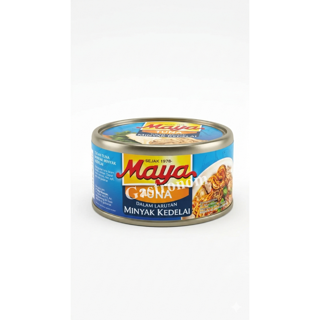 Maya Chunks Tuna Vegetable Oil / Ikan Tuna Dalam Minyak Kedelai 185 gr