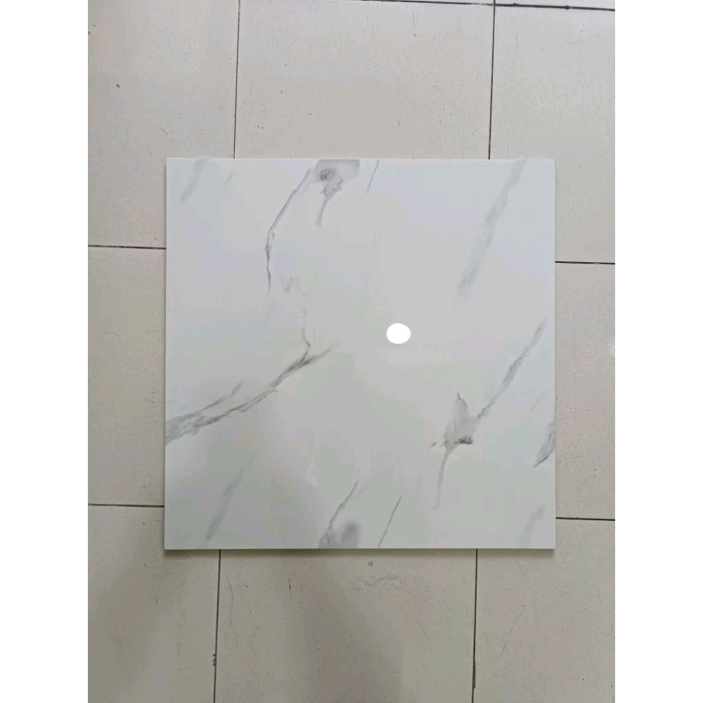GRANIT 60X60 PUTIH SERAT ABU MARMER