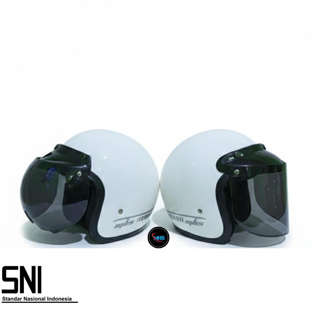 HELM BOGO CLASSIC   SNI  /  WHITE/PUTIH  |  DEWASA PRIA DAN WANITA