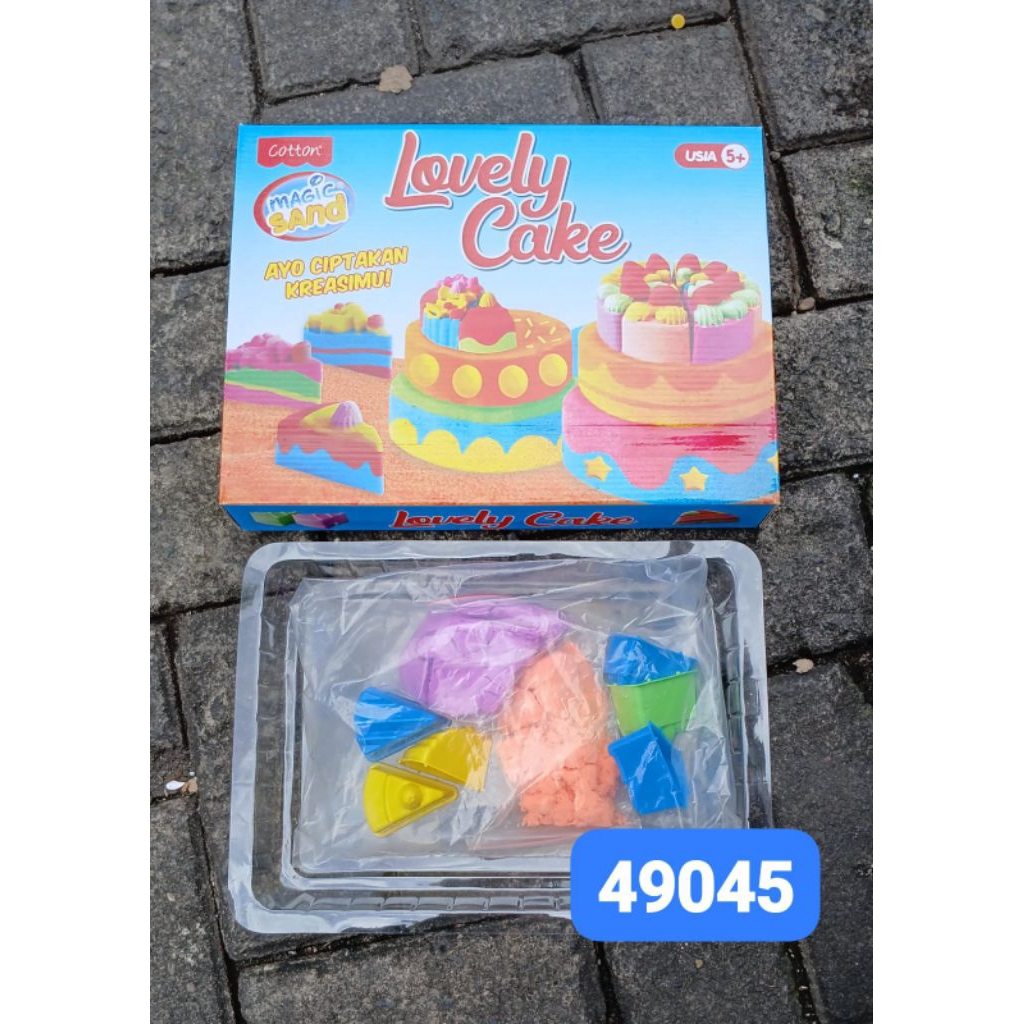 mainan pasir kinetik dan cetakan type cake