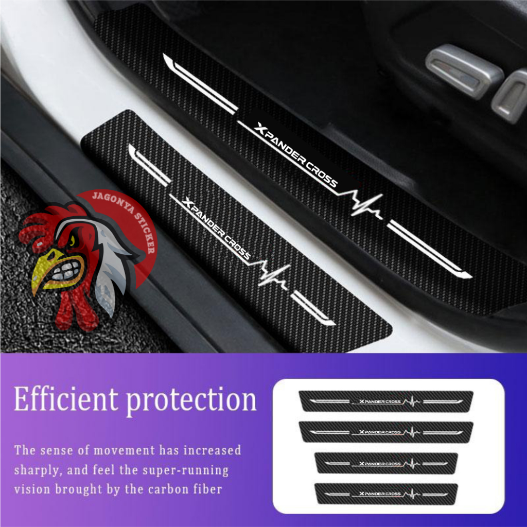 Xpander Cross Door Sillplate Termurah Stiker pelindung Pintu Mobil Anti Gores Karbon Tahan Air