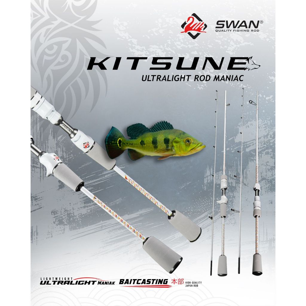 Joran Pancing Swan UL KITSUNE, Solid Carbon Spinning, Japan Style