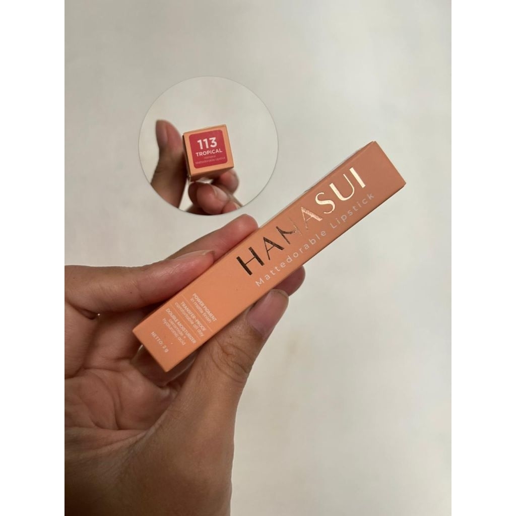 hanasui mattedorable lipstik & hanasui mattedorable lip cream