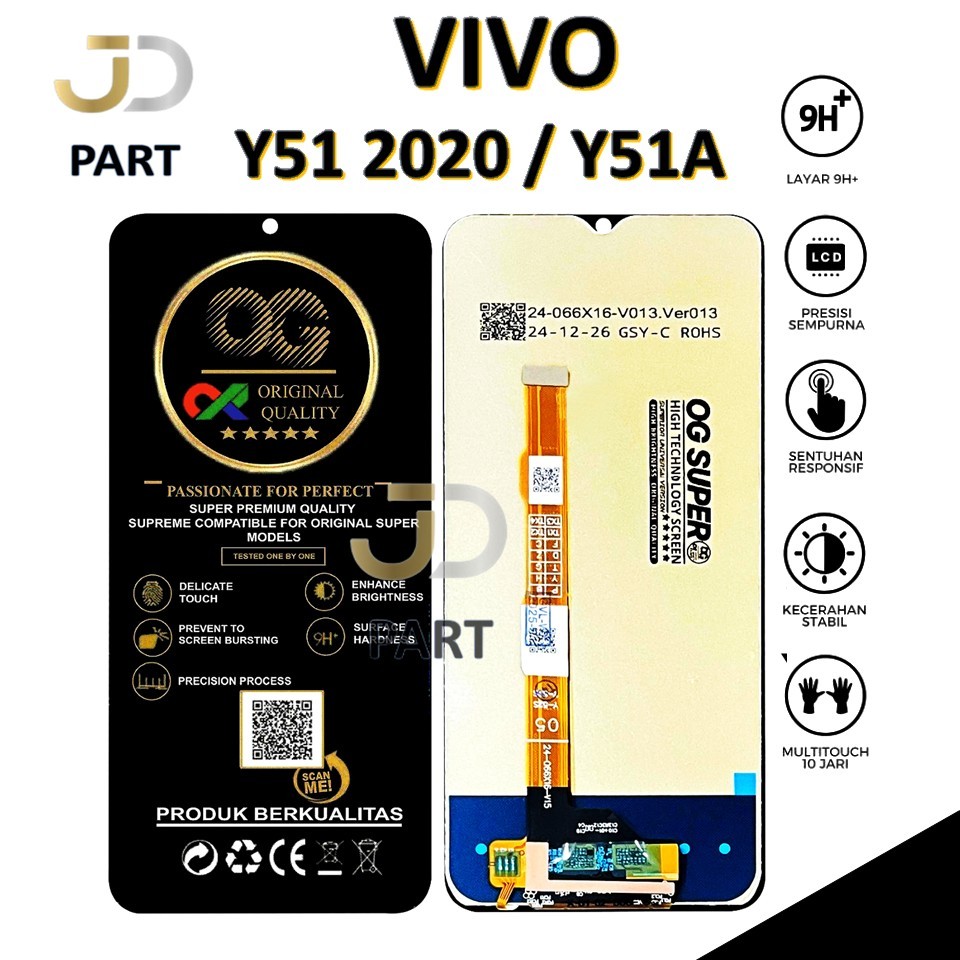LCD TOUCHSCREEN VIVO Y51 2020 /  Y51A ORIGINAL 100% COMPLETE