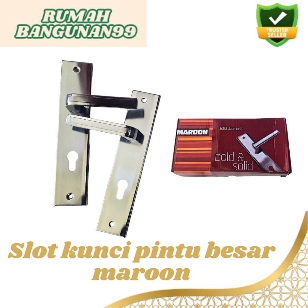 Kunci Pintu / Slot Pintu BESAR MAROON KOTAK