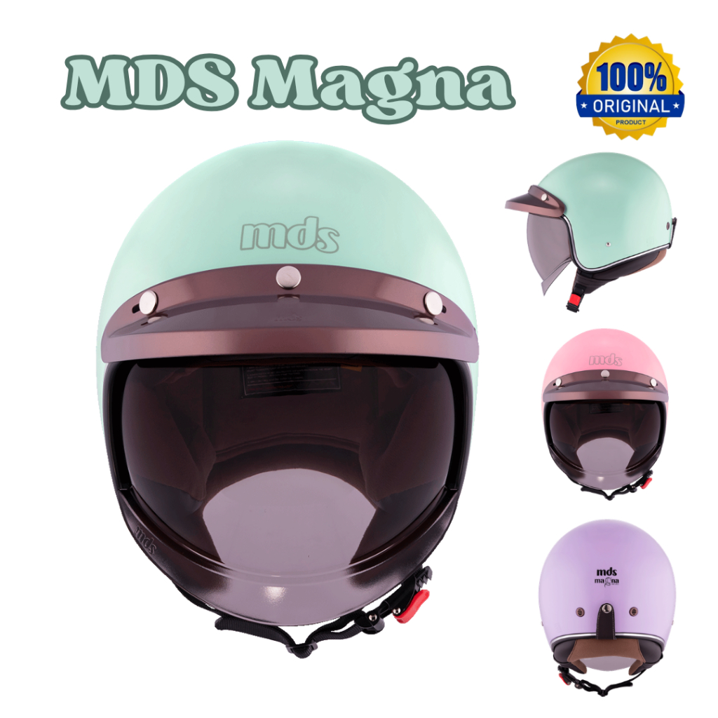 HELM MDS MAGNA ORIGINAL HELM HALF FACE RETRO HIJAB
