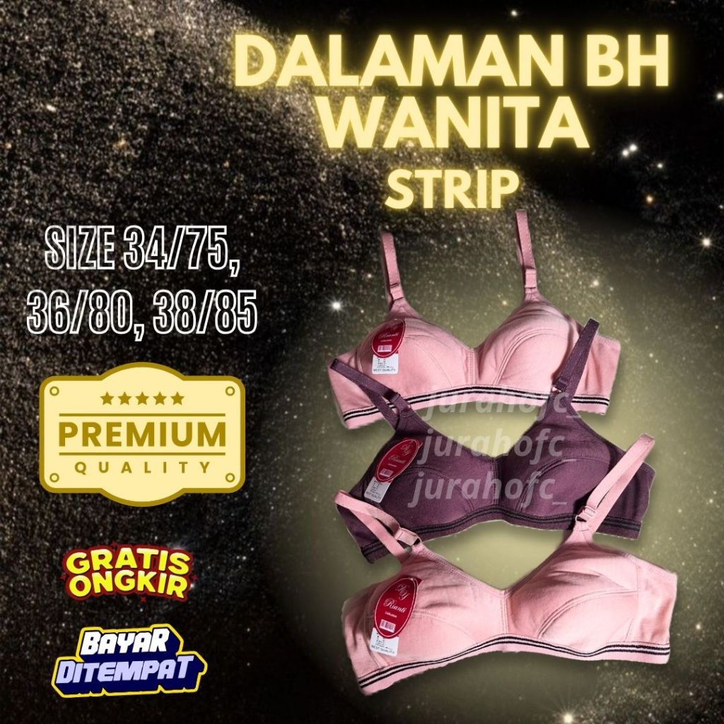 BRA WANITA RIANTI STRIP BAHAN KATUN BERKUALITAS PREMIUM TIDAK PANAS