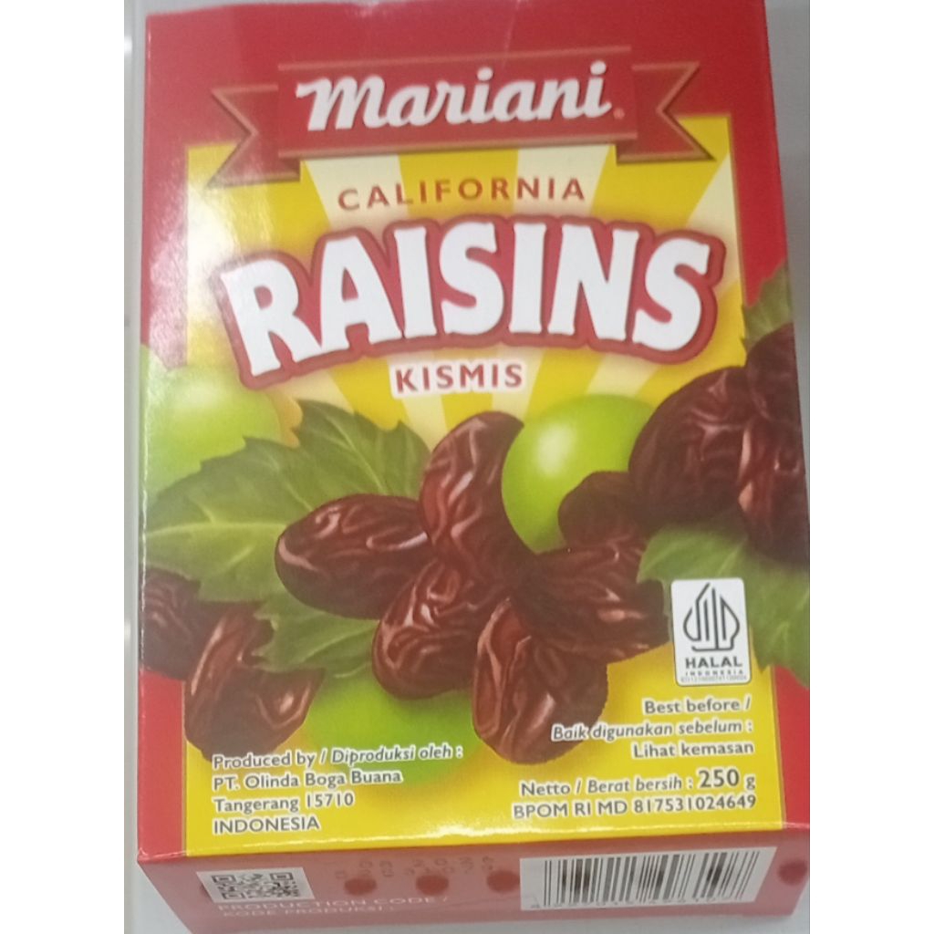 Mariani California Raisins 250 gr