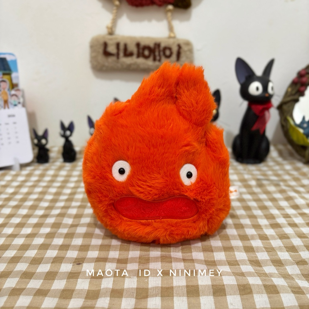 Calcifer Plushie / Boneka Calcifer Of Howl’s Moving Castle / Boneka Api Calcifer Howl Bulu Lembut