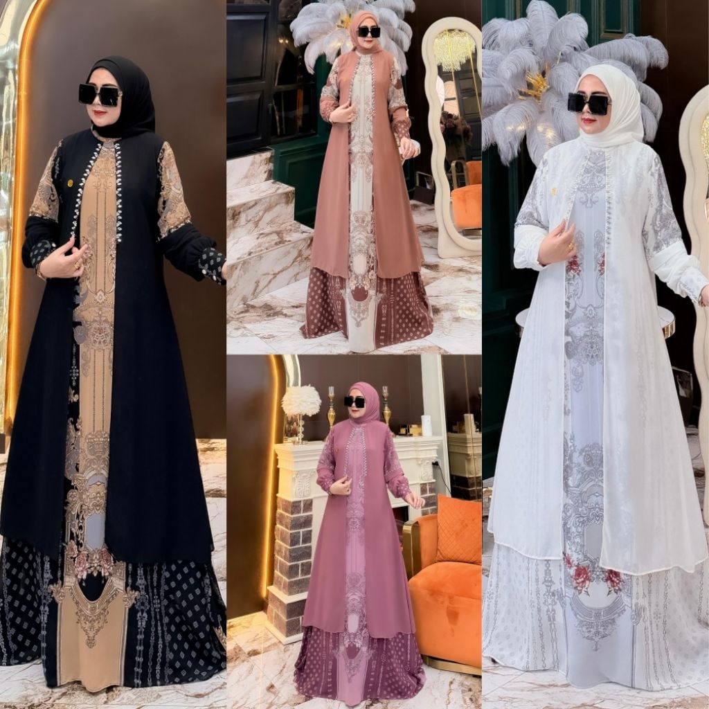 SORAYA DRESS SET HIJAB / NABILAH MELAYU GAMIS SET SEGI 4 / SAKURA MELAYU GAMIS SAT SEGI 4 / Dress Wa