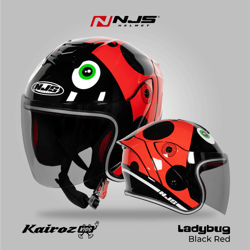NJS Kairoz Kids Ladybug - Helm Anak (FREE MAINAN ANAK) - Helm Anak | Helm NJS | NJS Anak | Kairoz An