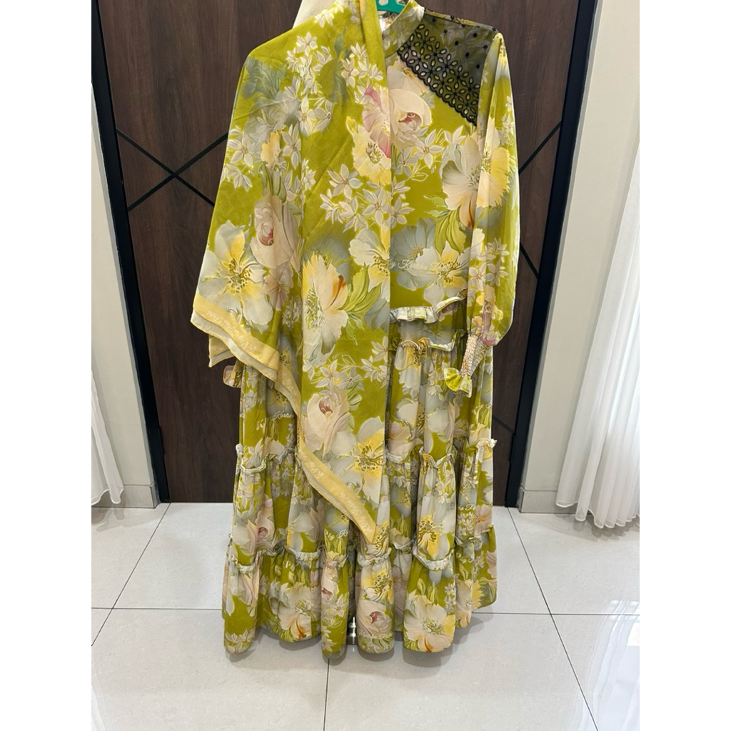 preloved gamis kp by kartika putri hijau lemon