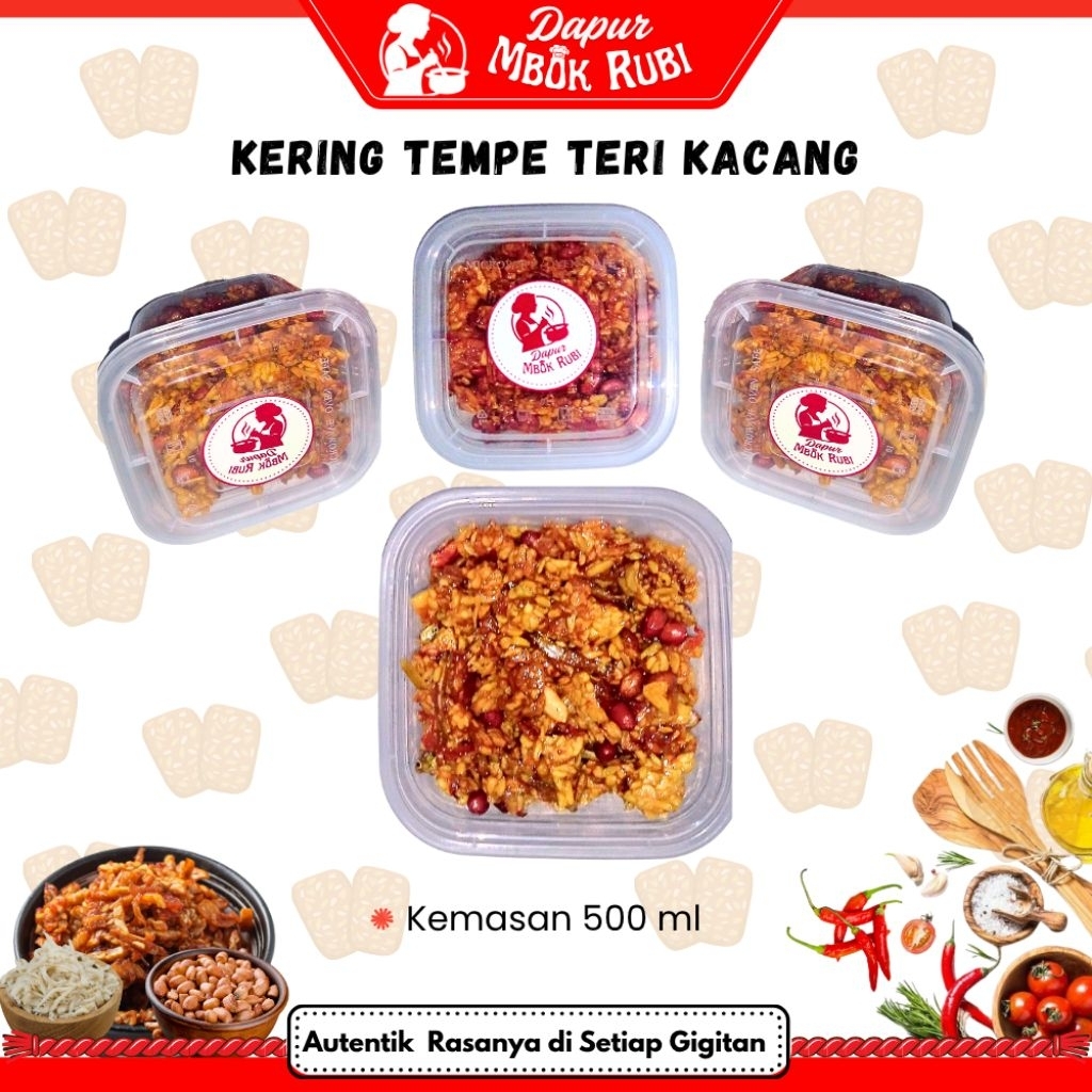 Kering Tempe Teri Kacang Spesial DAPUR MBOK RUBI Kemasan 500 ml