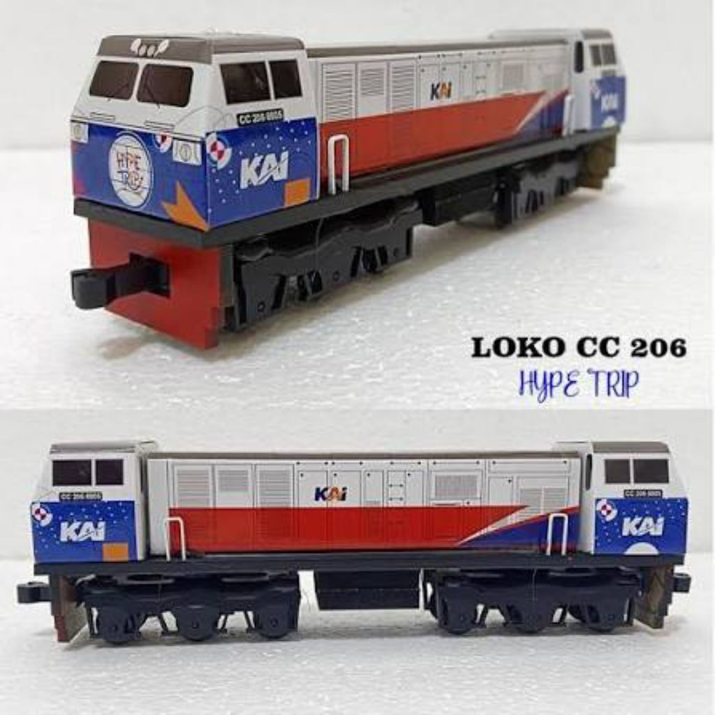 Mainan Lokomotif Kereta Api Indonesia CC 206 hype