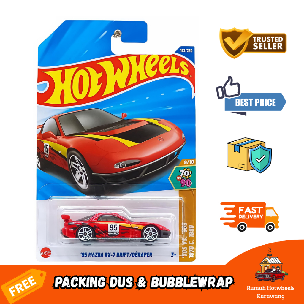 Hot Wheels - C.40 - 95 Mazda RX-7 Drift Merah