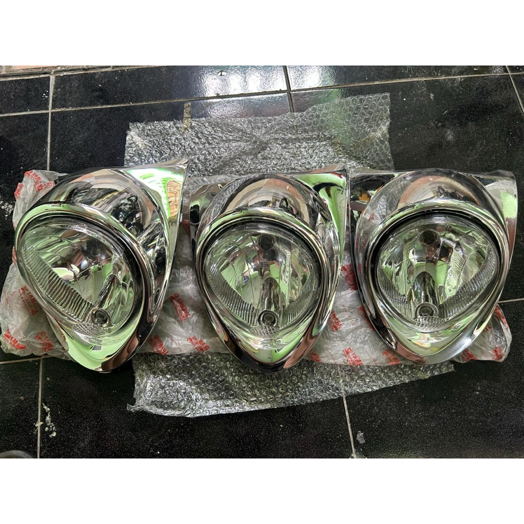Cover reflektor depan fino thai chrome + Reflektor fino hma thailand