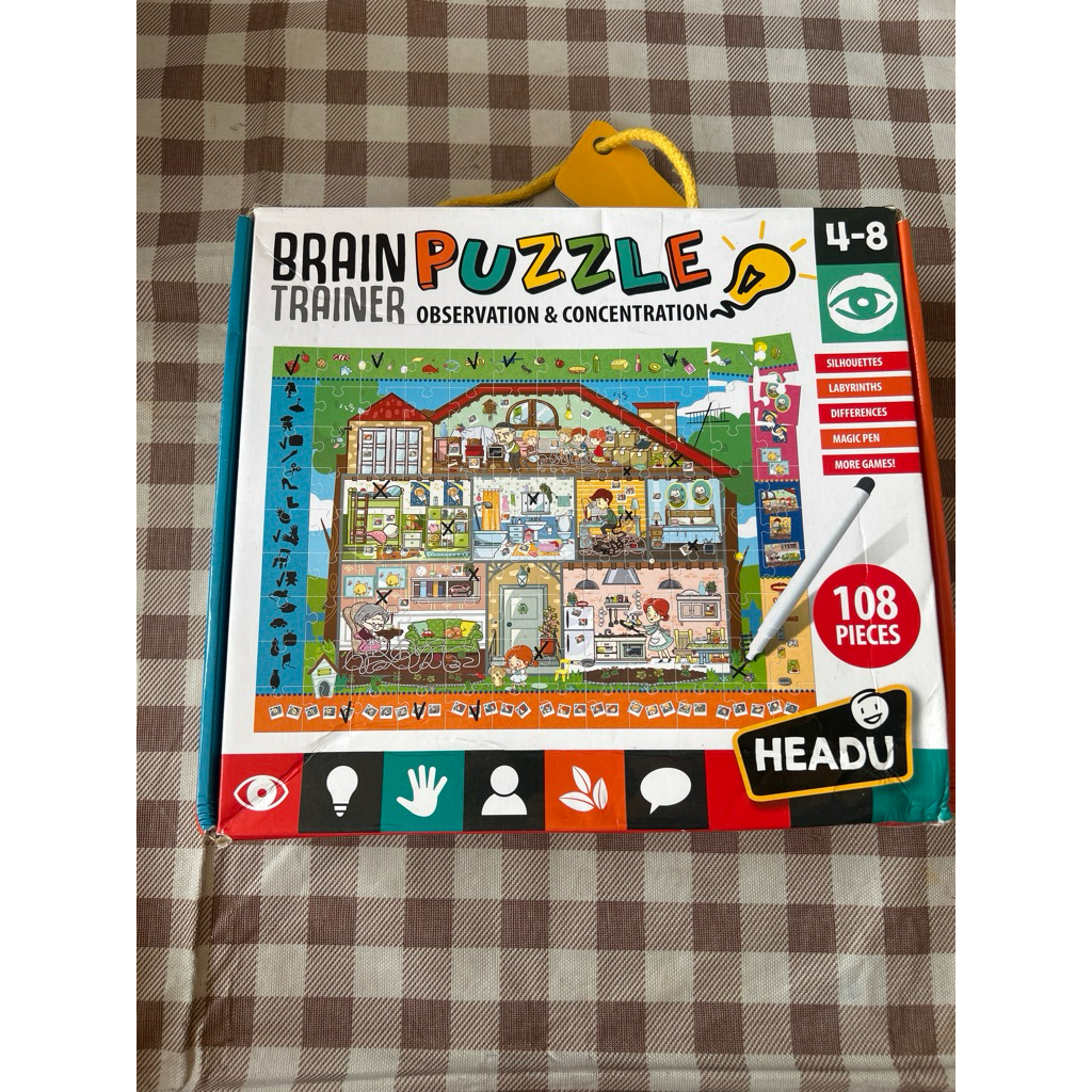 preloved mainan edukasi headu brain puzzle trainer