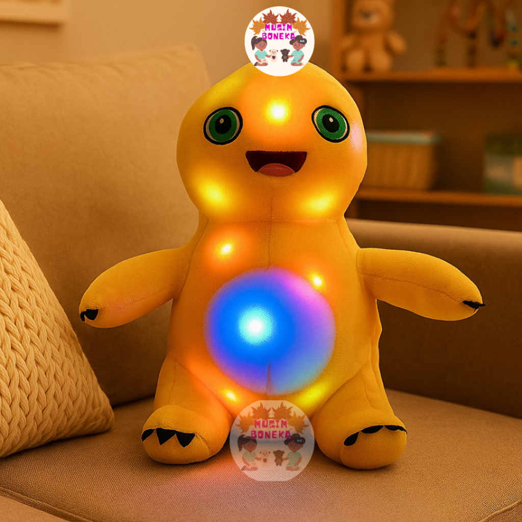 READY ORIGINAL UNOfficial Naloong LED Plush Boneka Dino Kuning Yellow Dinosaur Bisa Nyala Milk Drago