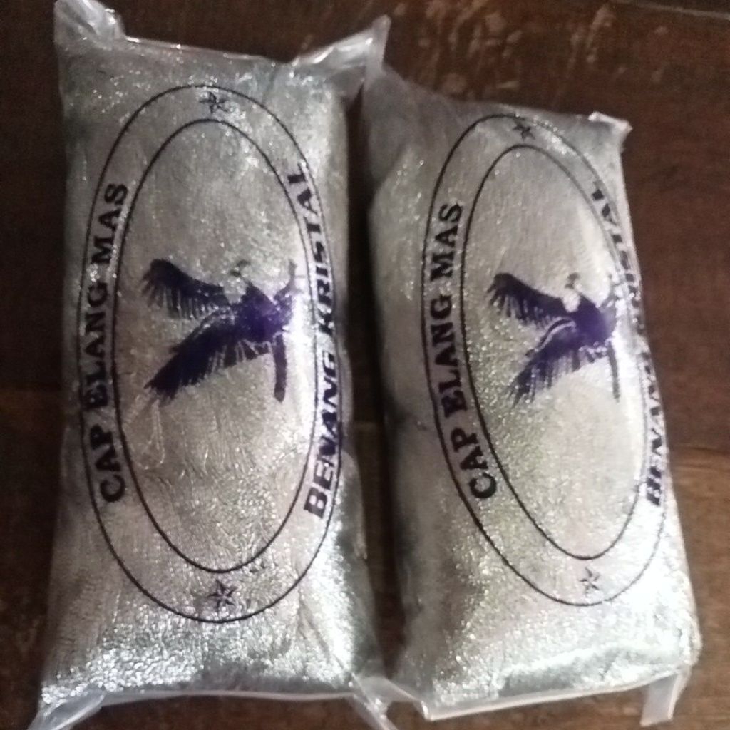 benang kristal cap elang mas silver