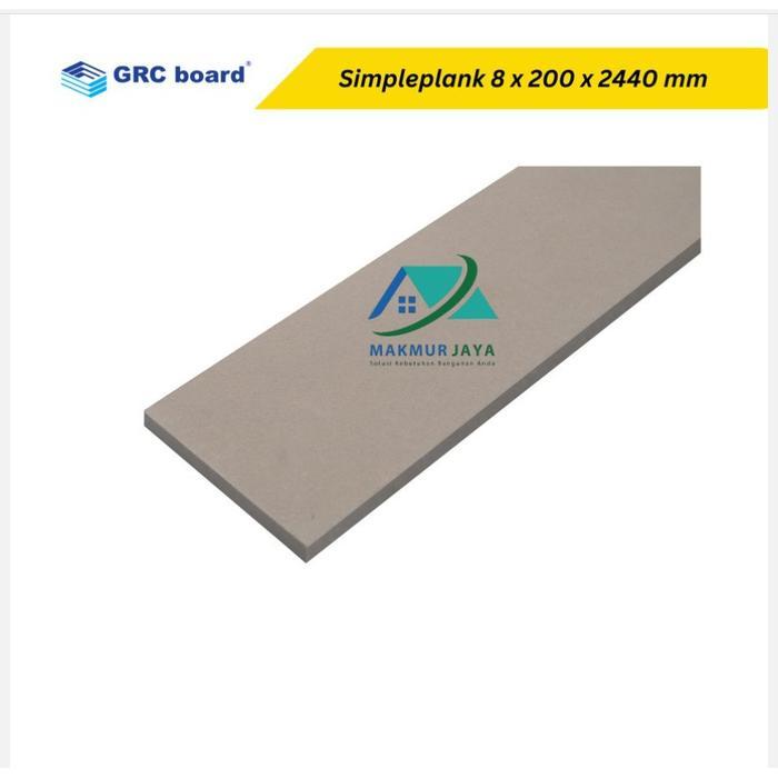 Simpleplank GRC 20 cm motif Polos / Lisplang 8 x 200 x 2440 mm