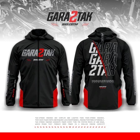 JAKET MOTOR JACKET 2STROKE BAHAN PARASUT FULL PRINTING