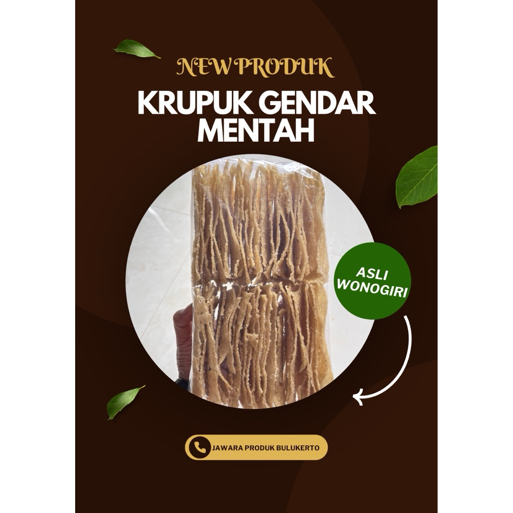 KRUPUK PULI/OPAK/GENDAR/LEMPENG ASLI MADIUN ukuran 1/2 kg