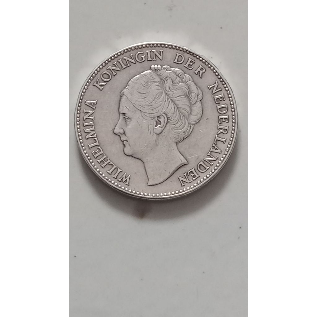 Koin Perak Kuno Wilhelmina 1 Golden Tahun 1939