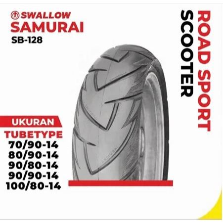 Ban Luar Tubetype Ring 14 70/90-14. 80/90-14. 90/80-14. 90/90-14 Tipe Samurai Merk Swallow