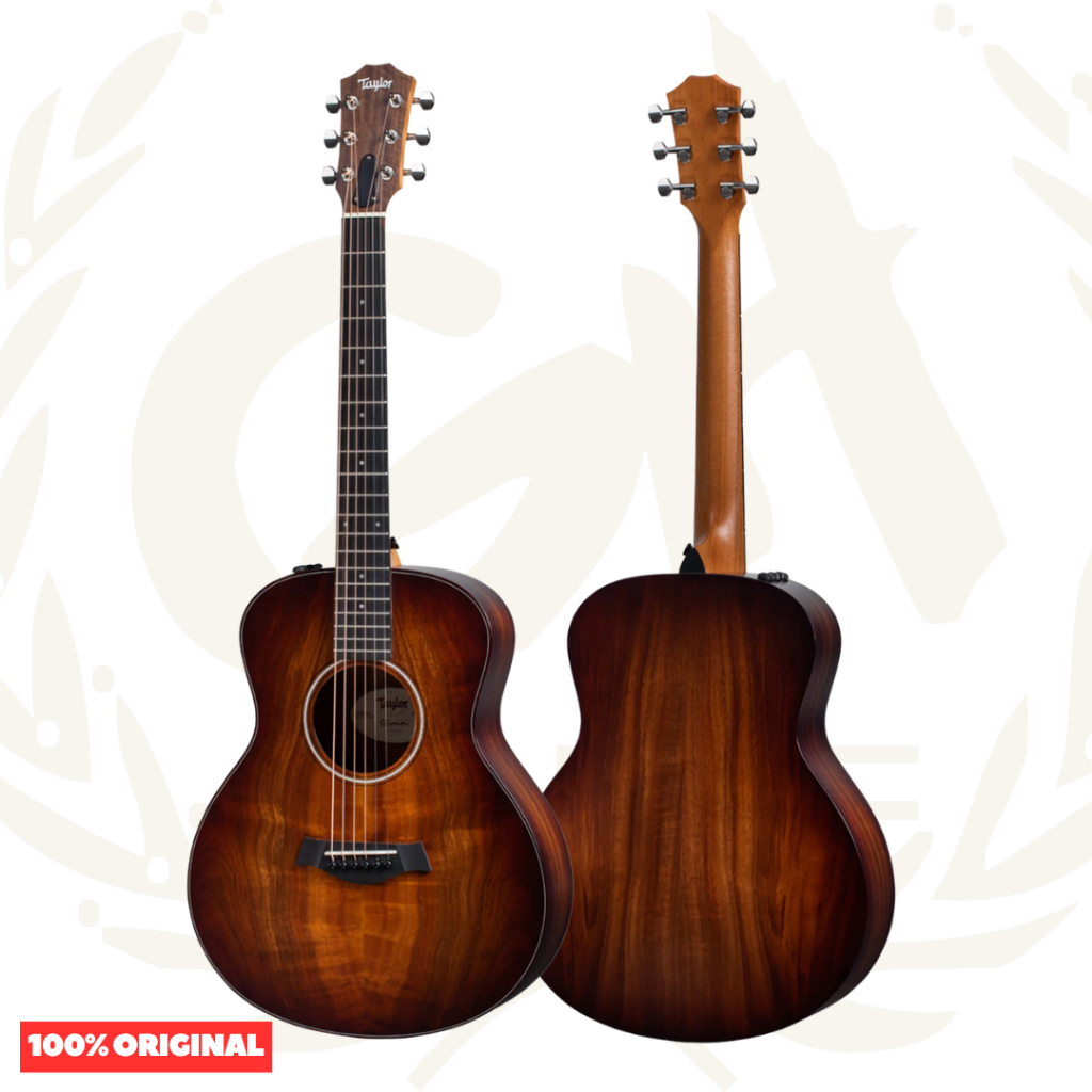 Taylor GS Mini-e Koa Plus Acoustic Guitar w/Aerocase, Shaded Edgeburst - Gitar Akustik Elektrik Orig