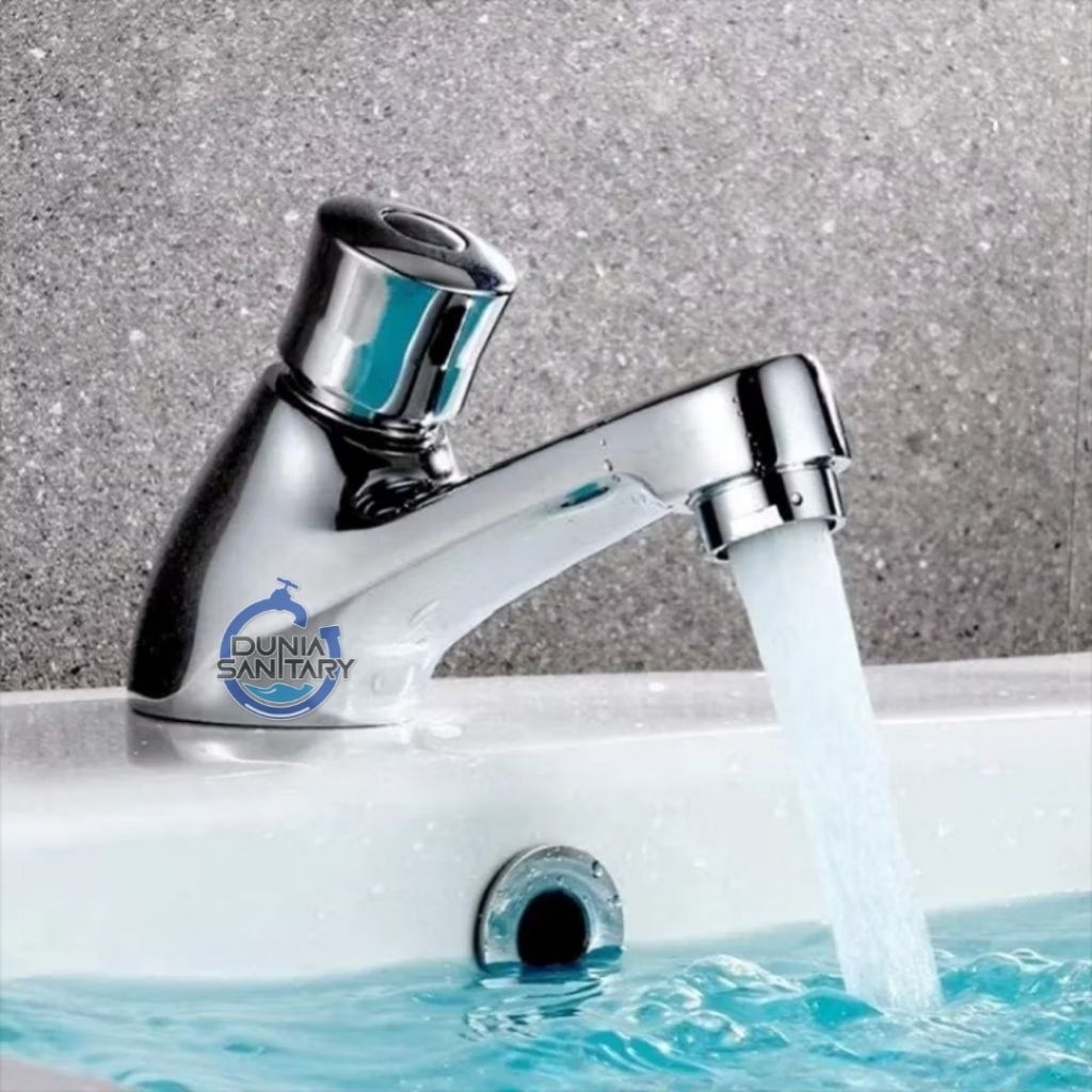 Kran Wastafel FSD Push Tekan Kuningan / Keran Cuci Tangan Model Toto Wasser anti karat